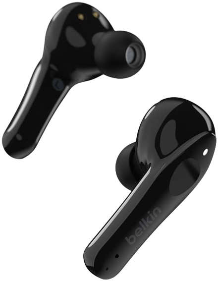 Belkin SoundForm Move Plus True Wireless Classic Stem Earbuds with Wireless Charging Case - Black - Premium Brand - Image 6