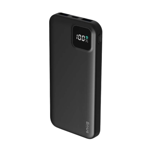 Snug 10000mAh Square Digital Display PD Powerbank - Black