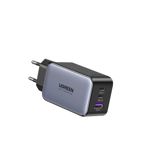 UGREEN 3 Port GaN 65W PD Wall Charger - Black