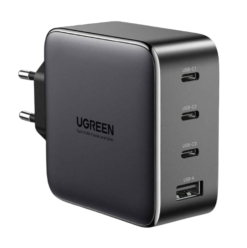 UGREEN 4 Port GAN 100W PD Wall Charger - Black